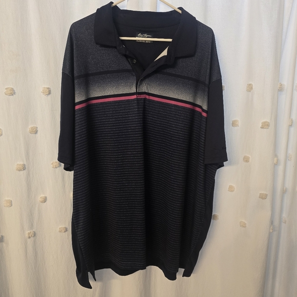 Ben Hogan Black and Pink Polo Shirt with Sporty Stripes Size 3xl - Picture 1 of 5